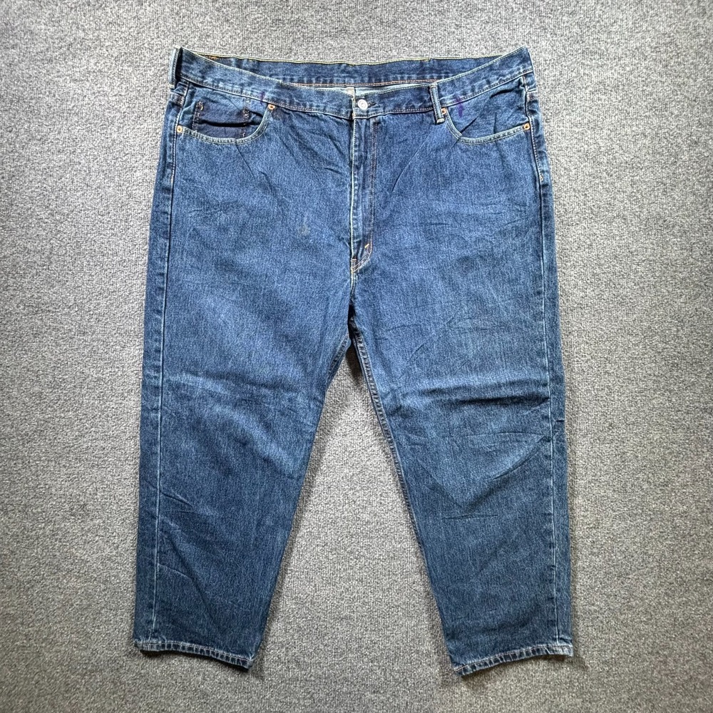 Levi's 550 Jeans Men 48x30 Blue Denim Medium Wash Relaxed Fit Tapered Leg Casual